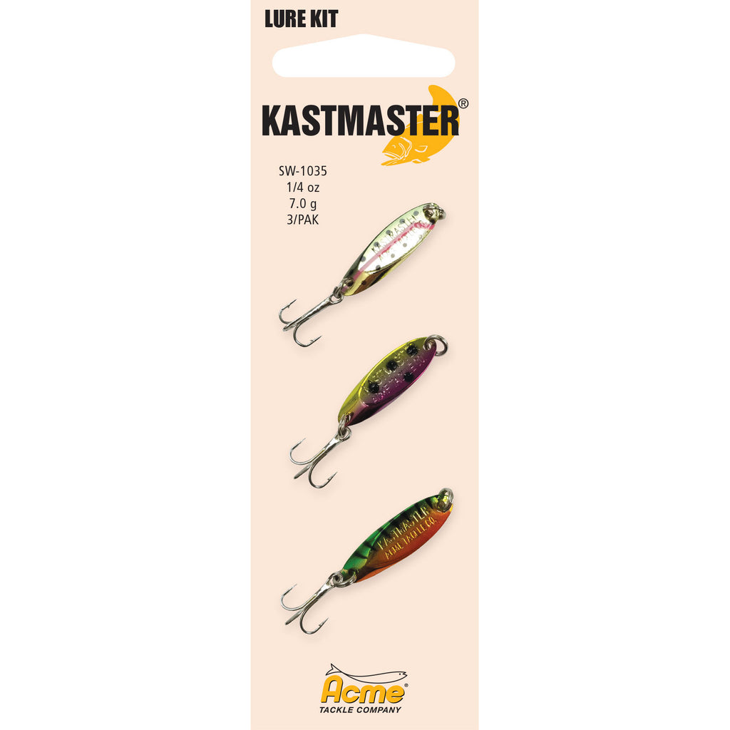 1/4 oz. Kastmaster Multicolored Lures - 3 Pk. by Acme Tackle