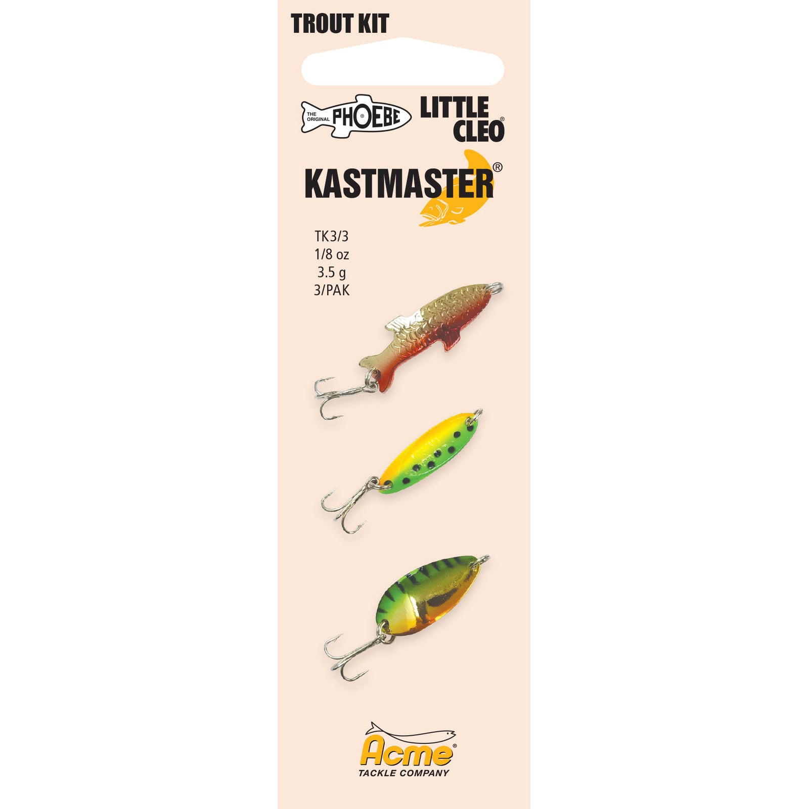 acme Kastmaster Fishing Lure, Brook Trout, 1/2 oz. 