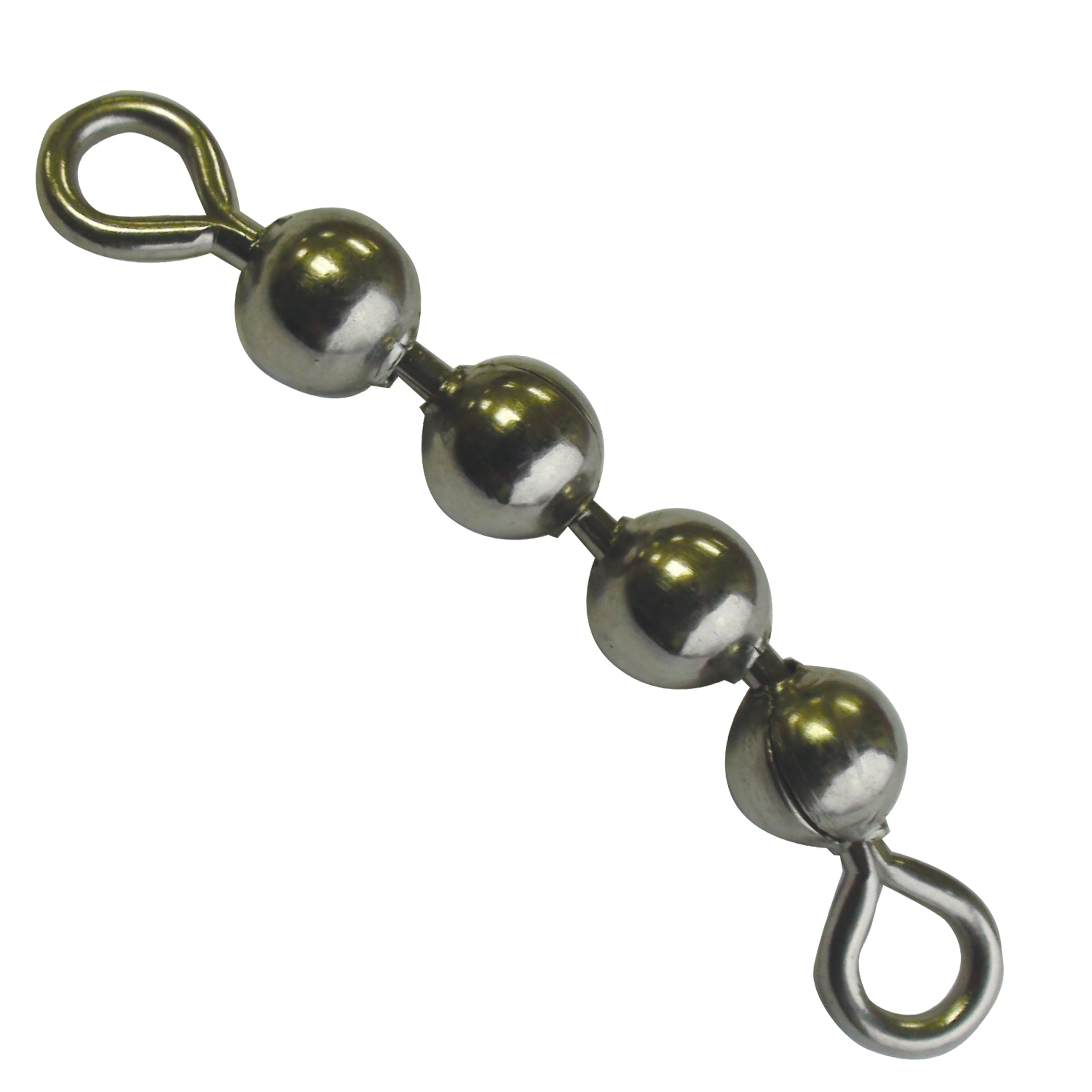 New US Made - 25 Stainless Steel 6 Bead Chain Fishing Swivels 100lb
